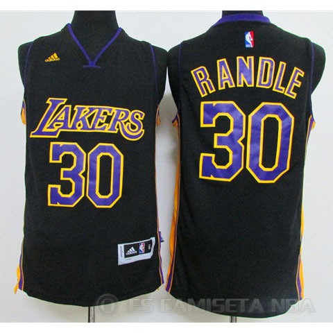 Camiseta Randle #30 Los Angeles Lakers Negro - Haga un click en la imagen para cerrar